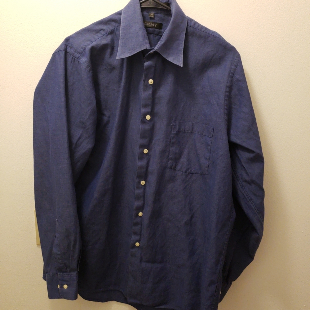 DKNY Mens Blue 15 1/2  32/33 Shirt